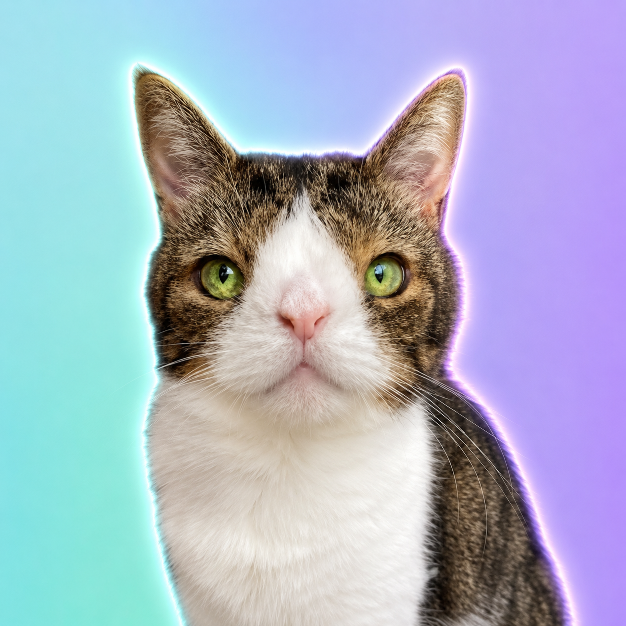 Portrait of Monty on a soft gradient